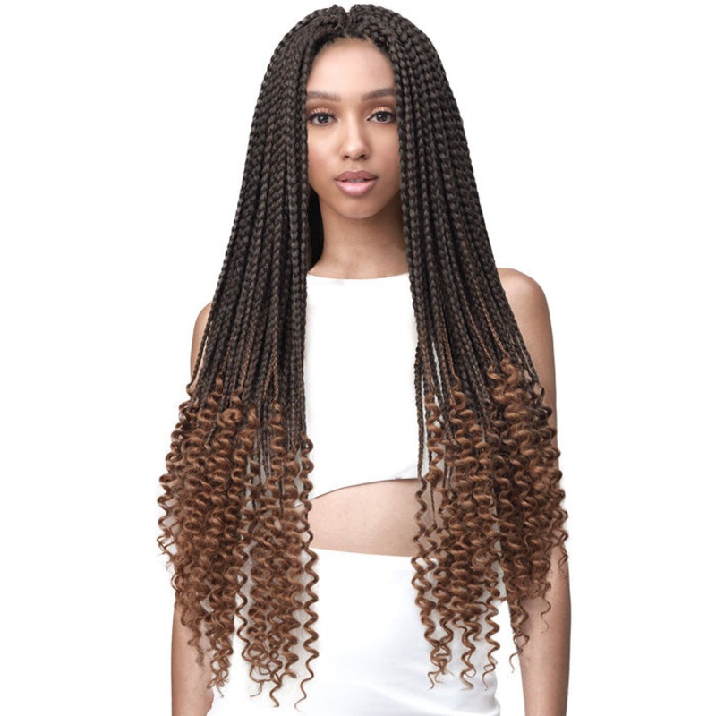 Bobbi Boss Crochet BOMBA BOX BRAID Curly Tips 28″ 2X 2