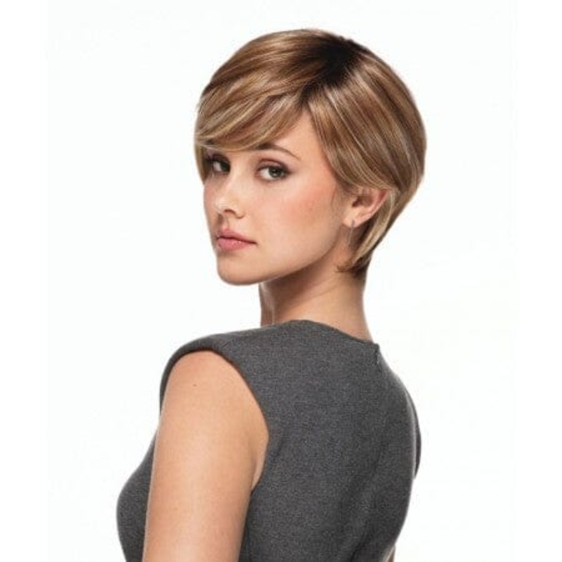 Pixie Lite Wig by TressAllure 10/130R Bright Red Rooted Medium Brown