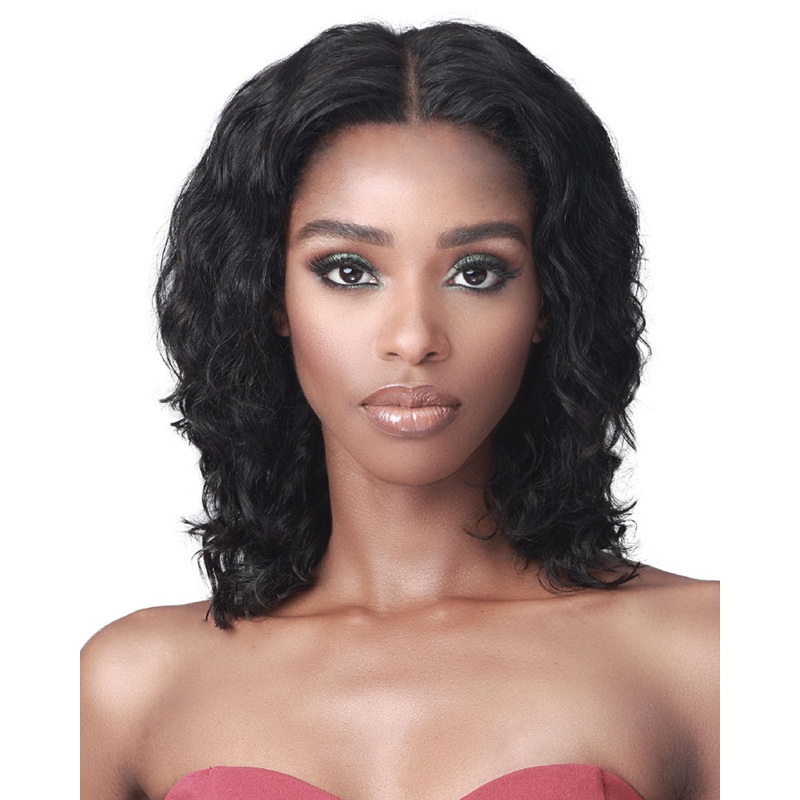 Alanis | Lace Front Human Hair Wig by Bobbi Boss Natural