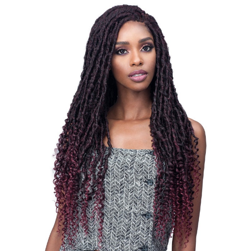 Bobbi Boss Braided Lace Front Wig Free Parting Nu Locs Curly Tips 30 – MLF619 1