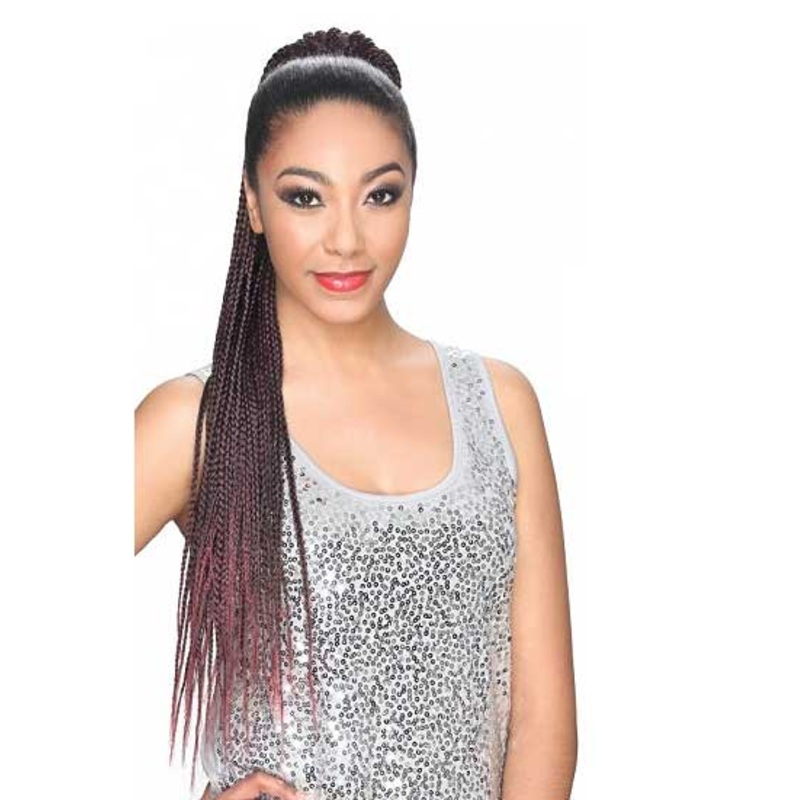 Zury Sis Dios Drawstring Ponytail MISS BOX 30 Inch (Individual Hand Braided) 1