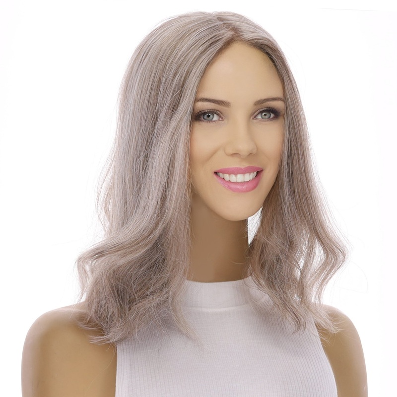 14″ Emerald Silk Top Topper Champagne Grey 5 x 6″