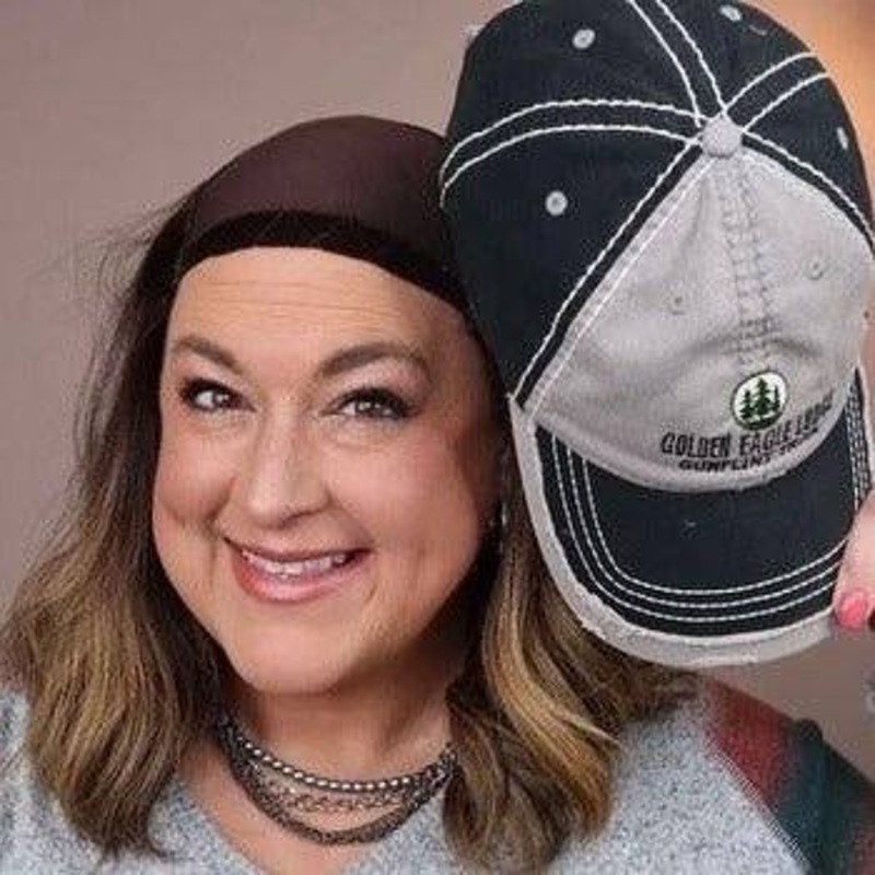 16″ HatFall Wig Dark Brown Balayage