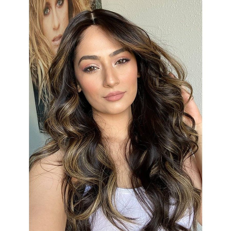 24″ Luxe Silk Top Wig #1B Black w/ Balayage Color