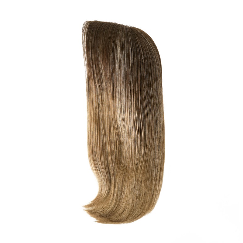 Brown with Light Bottom Highlights Welded Lace Medical Wig 13″