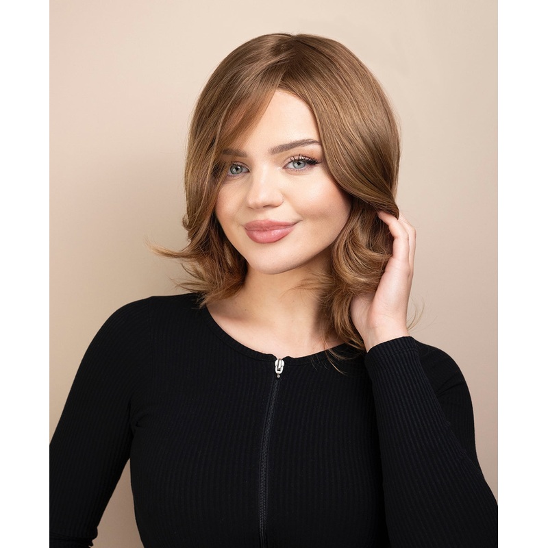 european virgin hair wig – 10″ warm blonde.