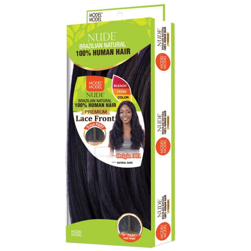 Model Model Nude Brazilian Natural 100% Human Hair 5 Inch Part Lace Front Wig ORIGIN 301 NATURAL