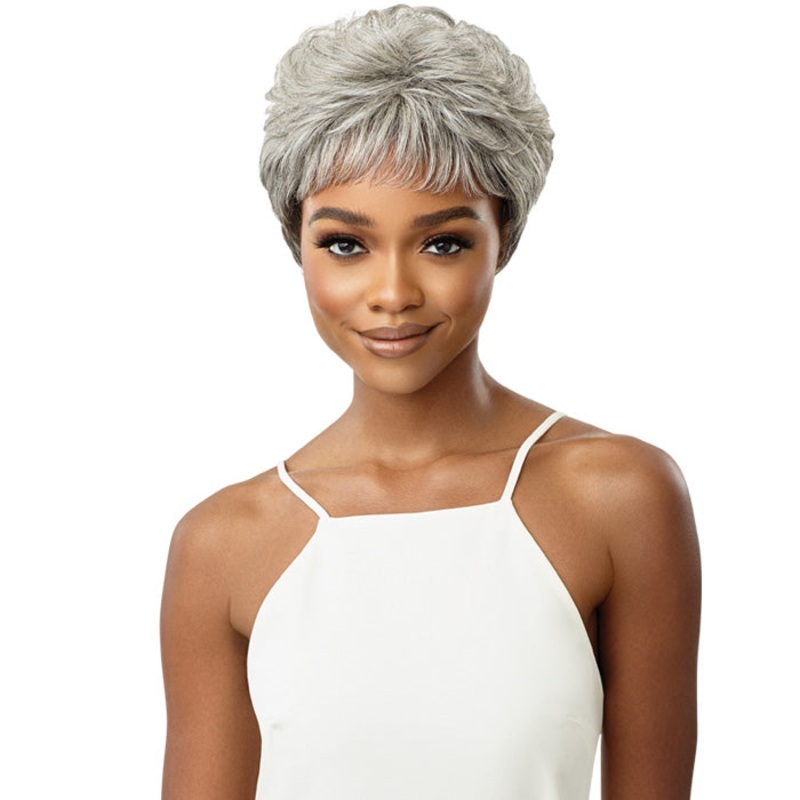 Outre 100% Human Hair Full Cap Wig Gray Glamour – THEODORA HL34/51