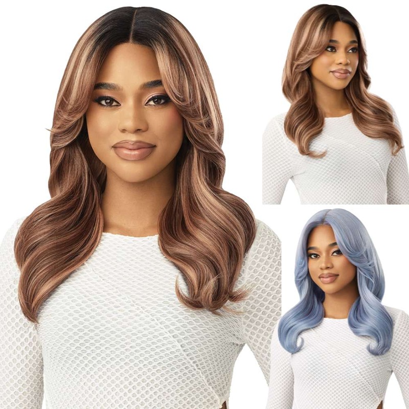 Outre Glueless HD Transparent Basic Lace Front Wig – Kerrin 1 JET BLACK