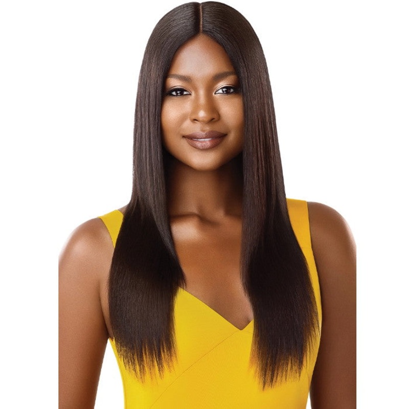 Outre The Daily Wig 100% Unprocessed Human Hair Lace Part Wig – STRAIGHT V-CUT 22″ NBLK