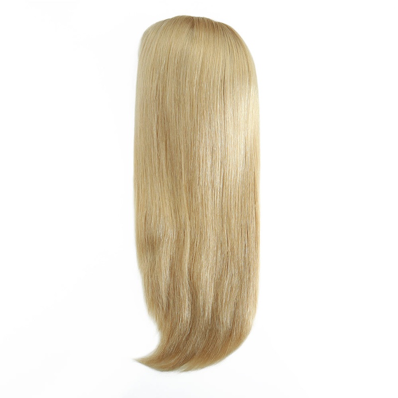 Blonde Wefted Medical Wig with Lace Front & Top 14″