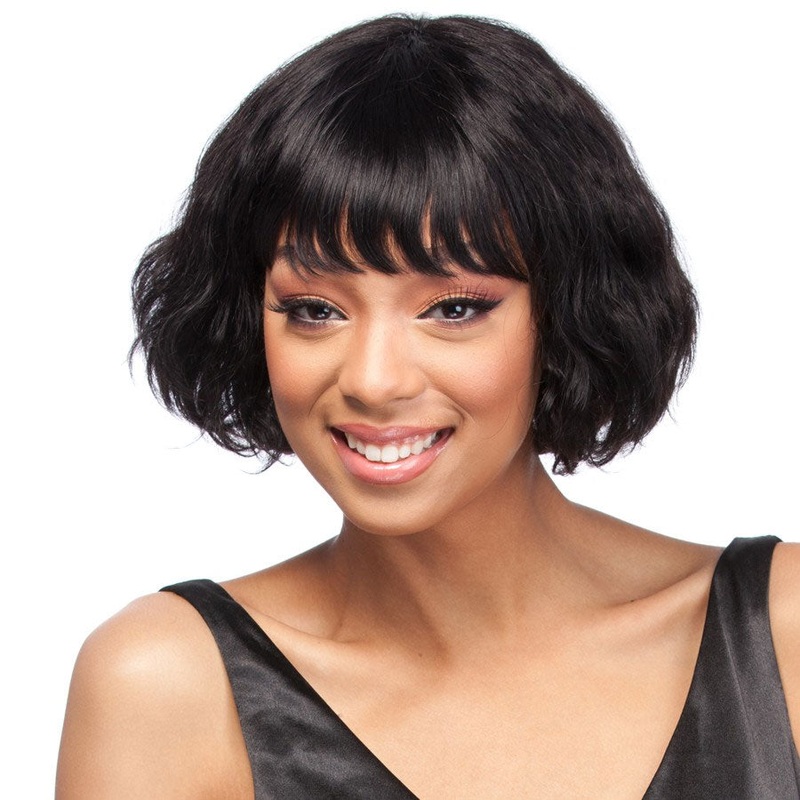 It’s a Wig Salon Remi 100% Unprocessed Brazilian Human Hair Wig NATURAL HANA BLACK