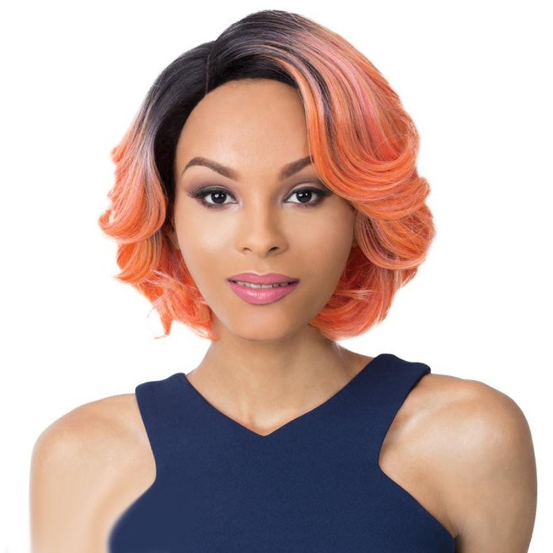 It’s a Wig Synthetic Swiss Lace Front Wig – SWISS LACE ISSAC TT/PINK