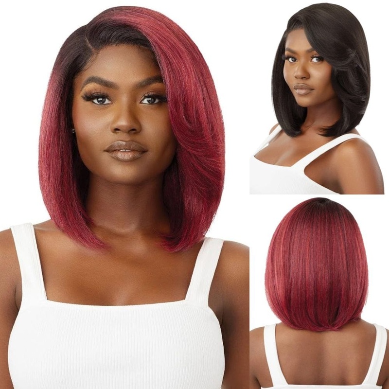 Outre Synthetic SleekLay Part Lace Front Wig – Rudy 1 JET BLACK