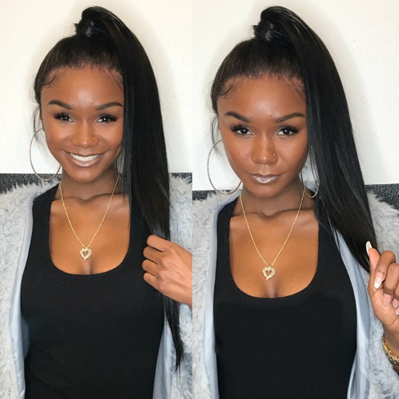 Straight Virgin Human Hair Sleek Ponytail Extension Easy to Wear | Upgraded 2.0 10