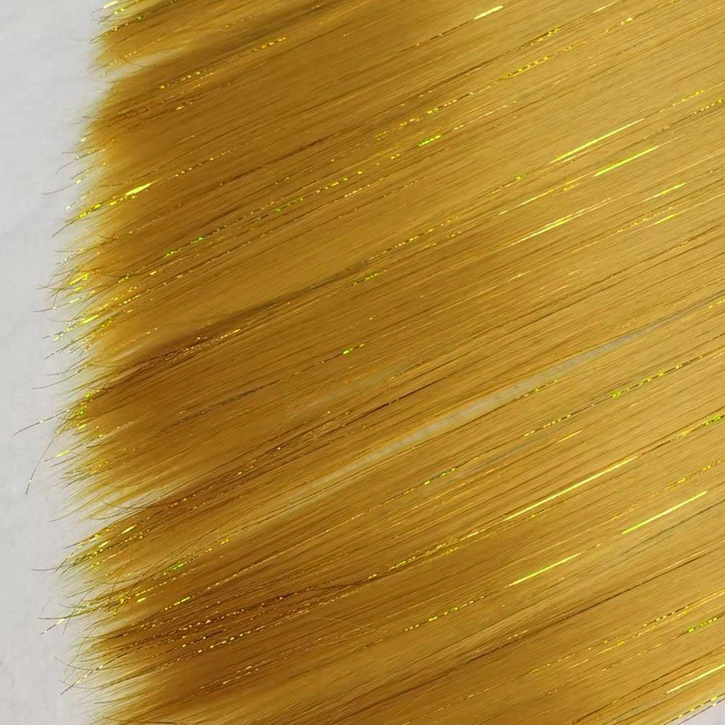 35″ Tinsel Blended Weft Extension – Autumn Gold