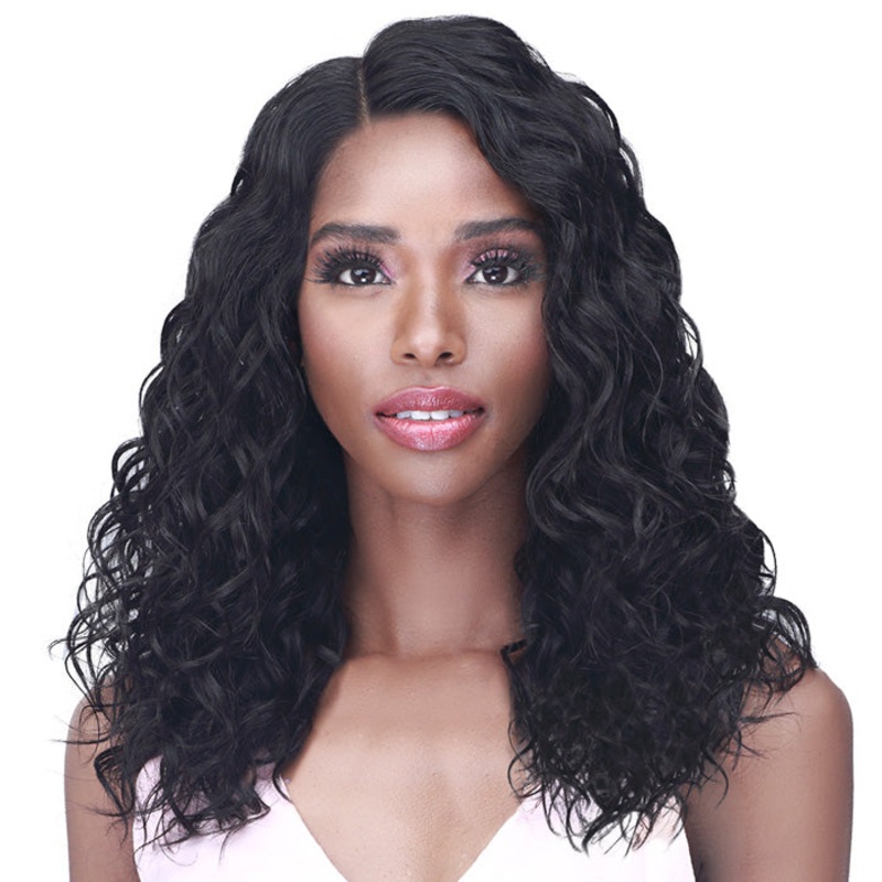 Bobbi Boss 100% Human Hair Deep Lace Wig – MHLF593 SPAN WAVE 18 1