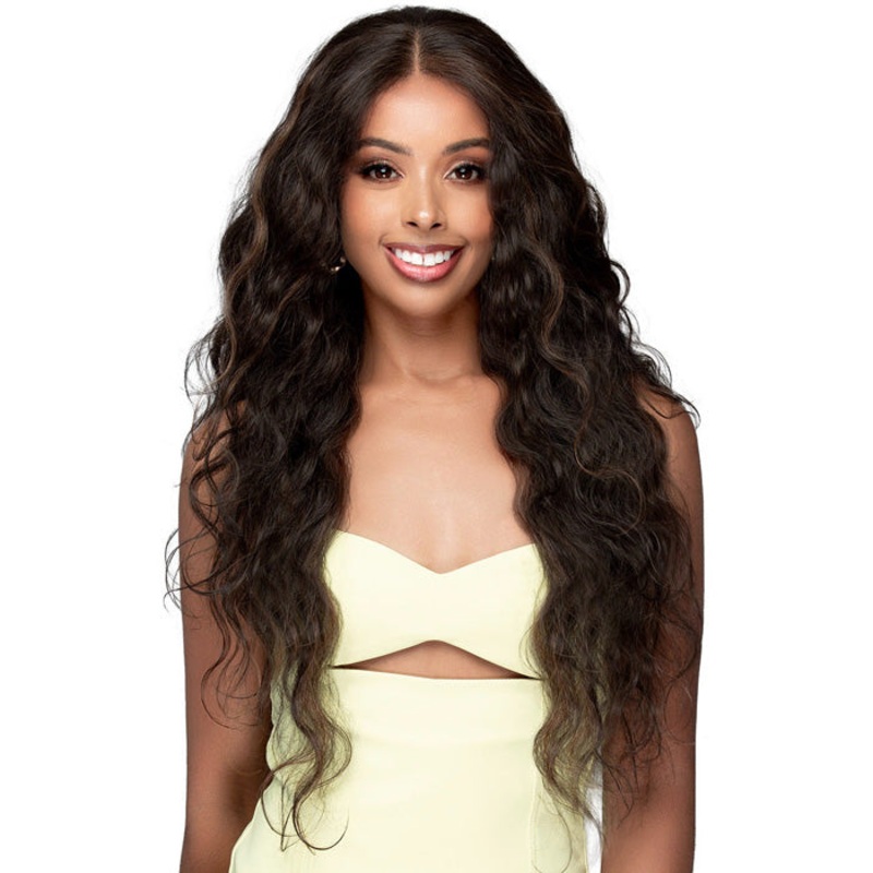 Bobbi Boss Miss Origin 100% Human Hair Blend Full Hand-Tied 13×4 HD Lace Wig – FLB001 RAVEN 1