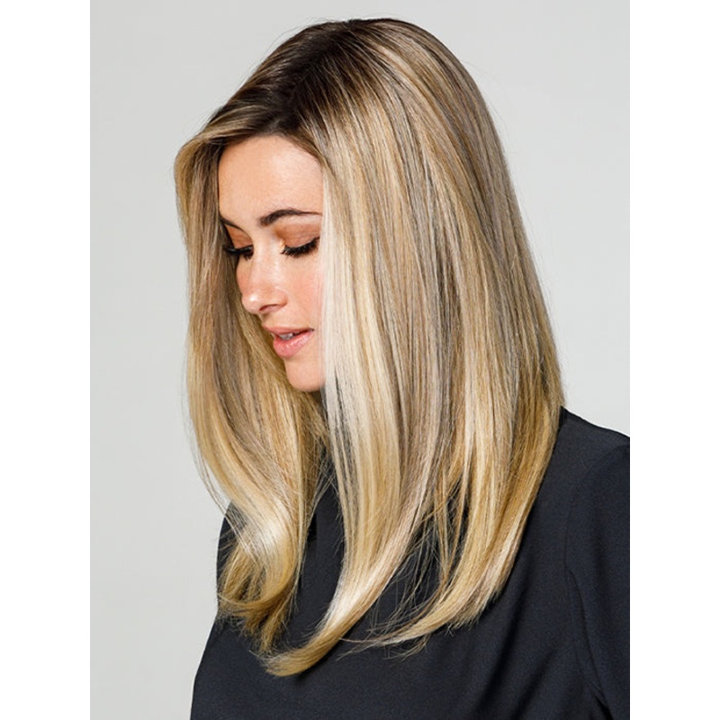 easiPart Medium HD 18″ | Synthetic Hair Topper (Mono Top) 1B