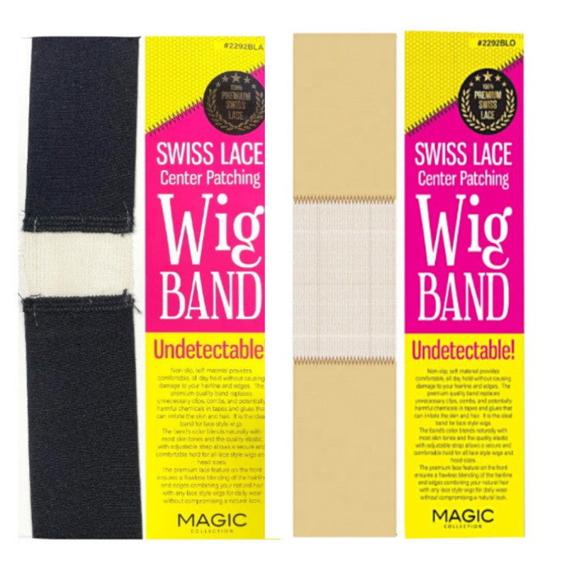 Magic Collection Swiss Lace Center Patching Wig Band BLA