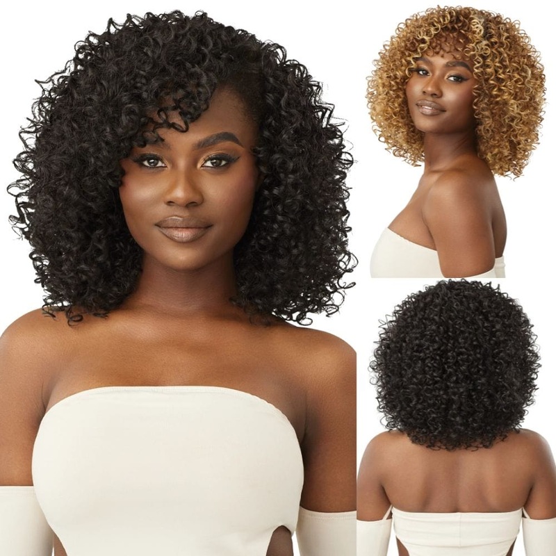 Outre Quick Weave Synthetic Half Wig – Kiora 1 JET BLACK