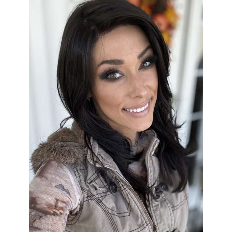 Top Smart 12″ | Lace Front Synthetic Hair Topper 1B