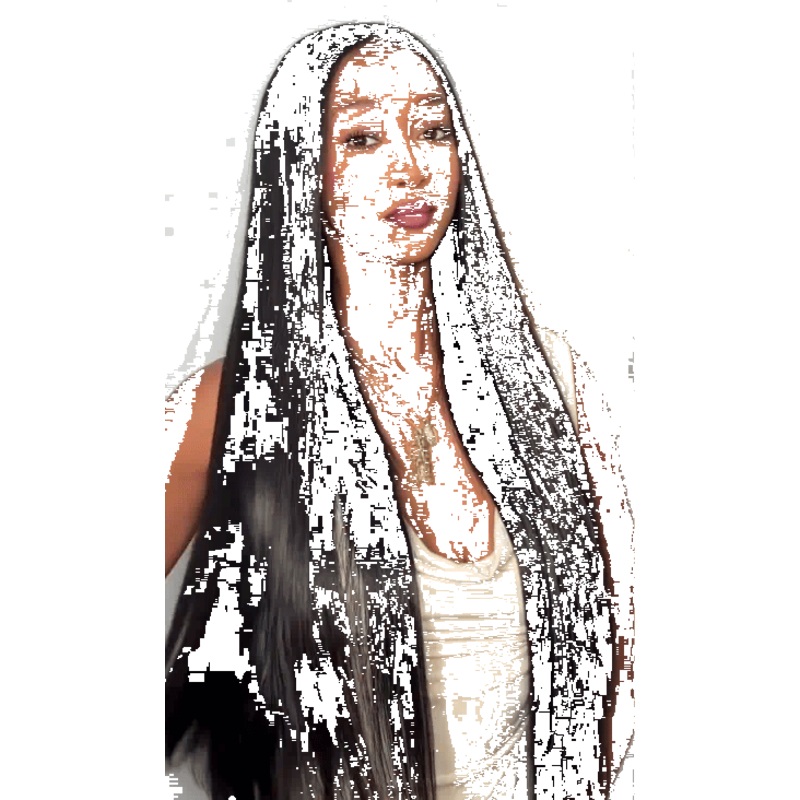Luvme Too Easy Texture Wig 180% Density Yaki Straight Glueless Flexi-Fit Drawstring 3-In-1 Half Wig Human Hair 16