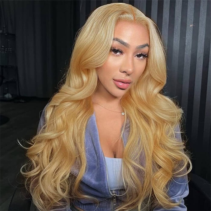 #27 Honey Blonde Straight/Body Wave Upgrade 8×5 Pre Cut HD Lace Ready & Go Glueless Human Hair Wigs 14 Straight 150%