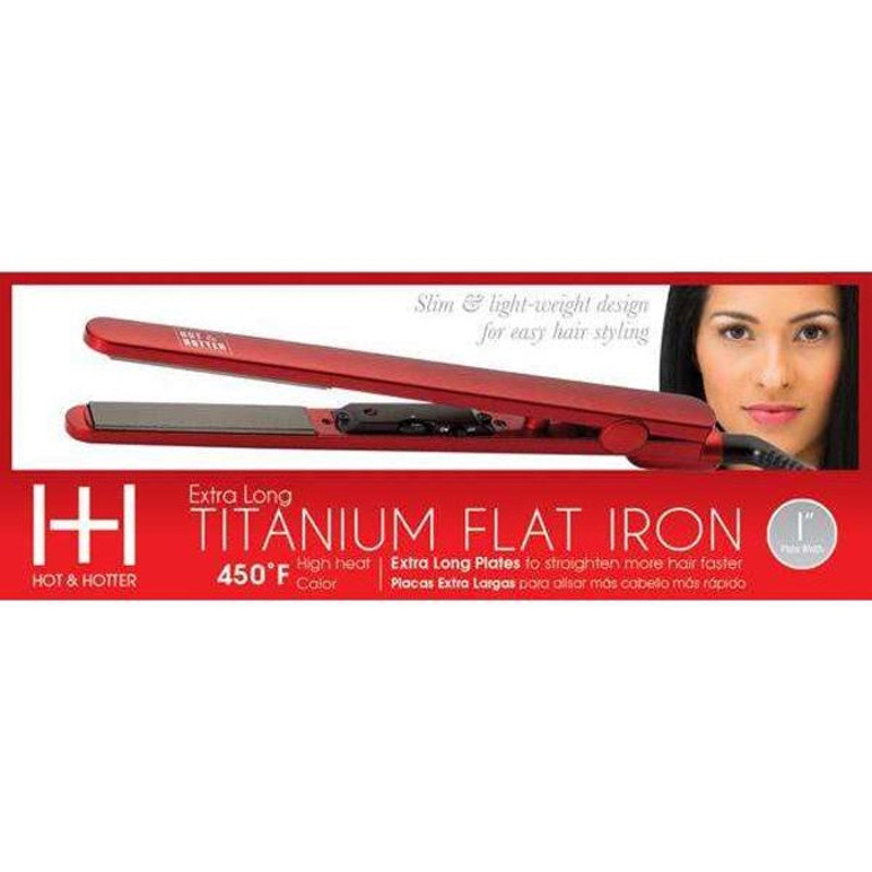 Annie Hot & Hotter Extra Long Titanium Flat Iron 1″