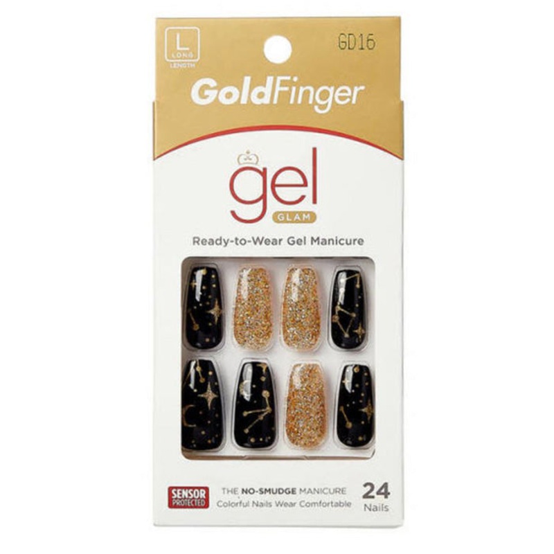 Kiss GoldFinger Gel Glam 24 Nails – Shoothing Stars SHOOTHING STARS