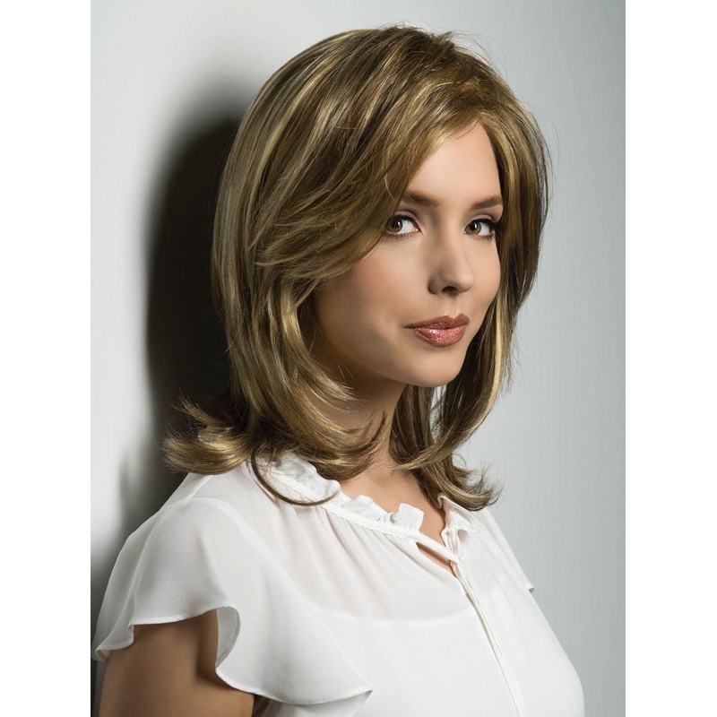 Mono Wiglet 413-MP r14-8h golden brown dark blonde highlights on top