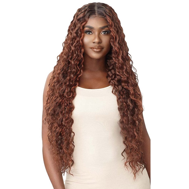 Outre Melted Hairline Synthetic Lace Front Wig – Kallara 34″ 1 JET BLACK
