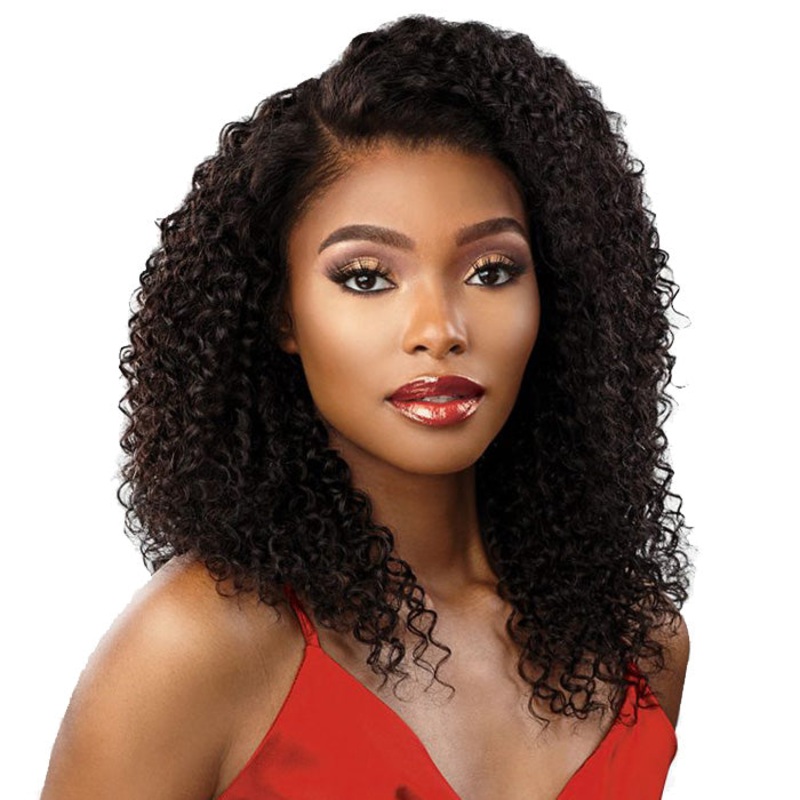 Sensationnel 100% Human Hair 13X4 HD Lace Wig – KINKY CURLY 16 NATURAL