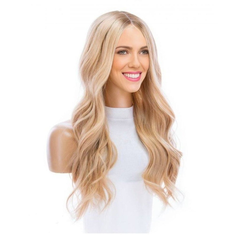24″ Divine Lace Top Topper Golden Blonde Zig Zag Lace Front