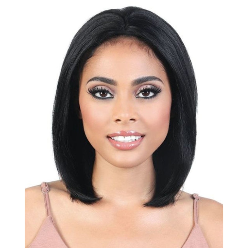 HPL3 Brit | Lace Front Human Hair Wig by Motown Tress OTWine