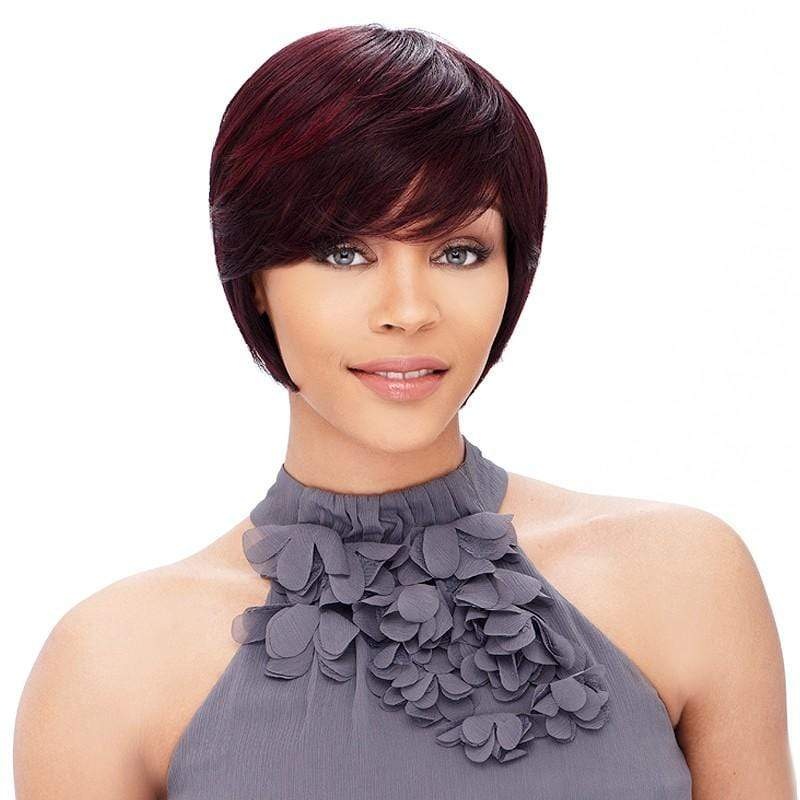 It’s A Wig! 100% Human Hair Wig – Victoria 1 JET BLACK