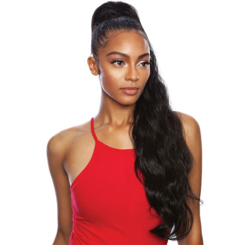 Mane Concept Human Hair StyleMix Brazilian Mega Wrap & Tie Ponytail – MBWNT01 BODY WAVE 32 INCH 1