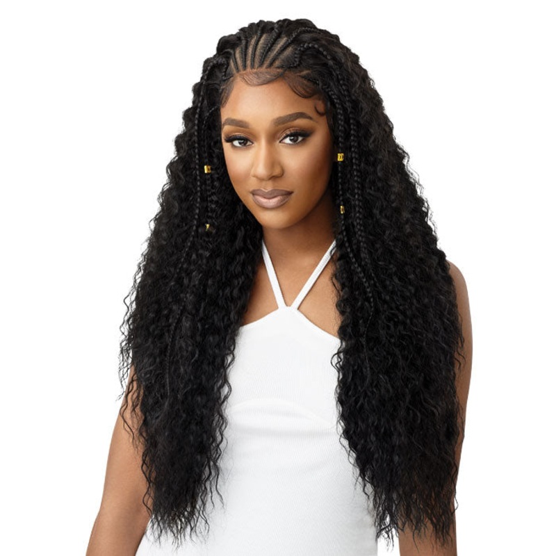 Outre Pre-Braided 13×4 HD Lace Frontal Wig – STITCH BRAID RIPPLE WAVE 30″ 1