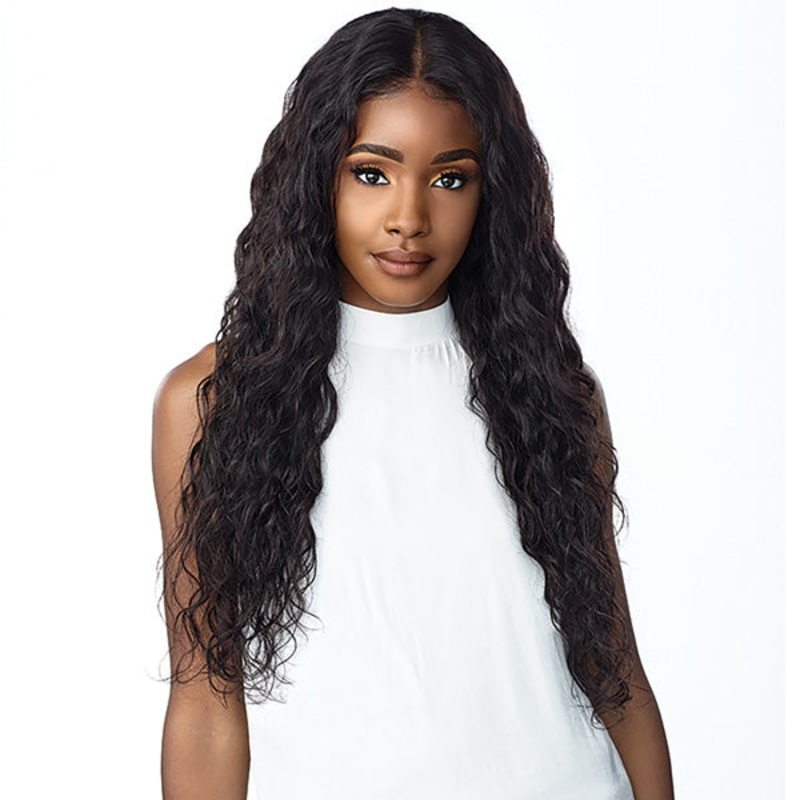 Sensationnel Unprocessed Virgin Human Hair 10A 360 Swiss Lace Wig LOOSE WAVE 28″ NATURAL