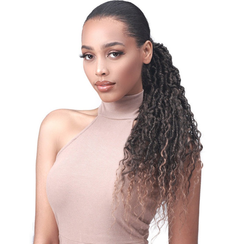 Bobbi Boss Miss Origin Tress Up Easy Ponytail – MOD042 NU LOCS FRENCH DEEP BOHO 20″ 1
