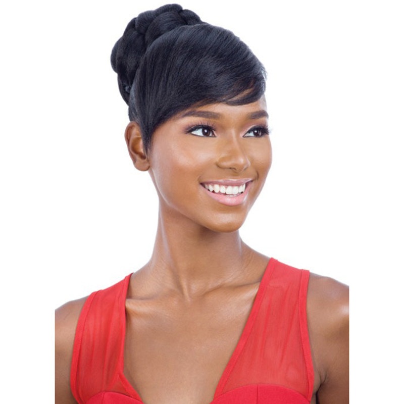 Freetress Equal 2 PCS Bun & Swoop Side Bang – FANCY BUN BANG 1