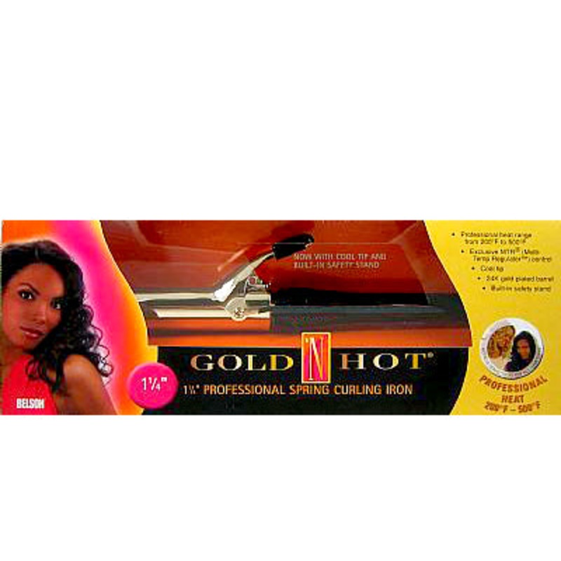 Gold ‘N Hot Professional SPRING GRIP Curling Iron 3/8″