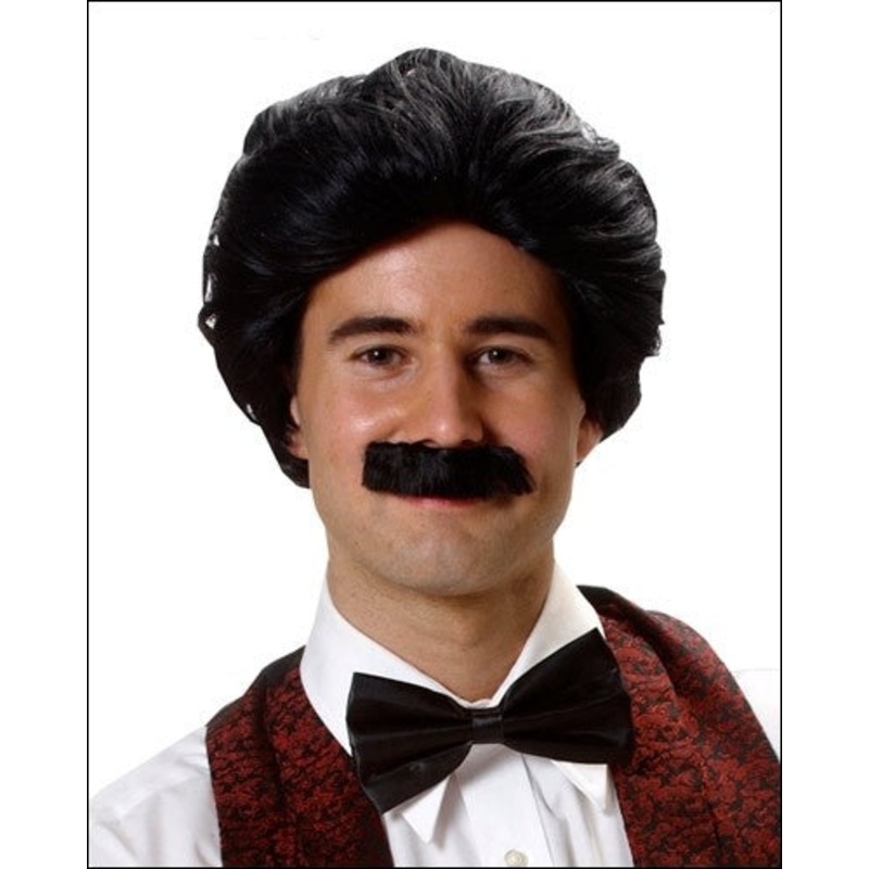 Man w/Moustache | Costume Wig by Franco 1 – Black