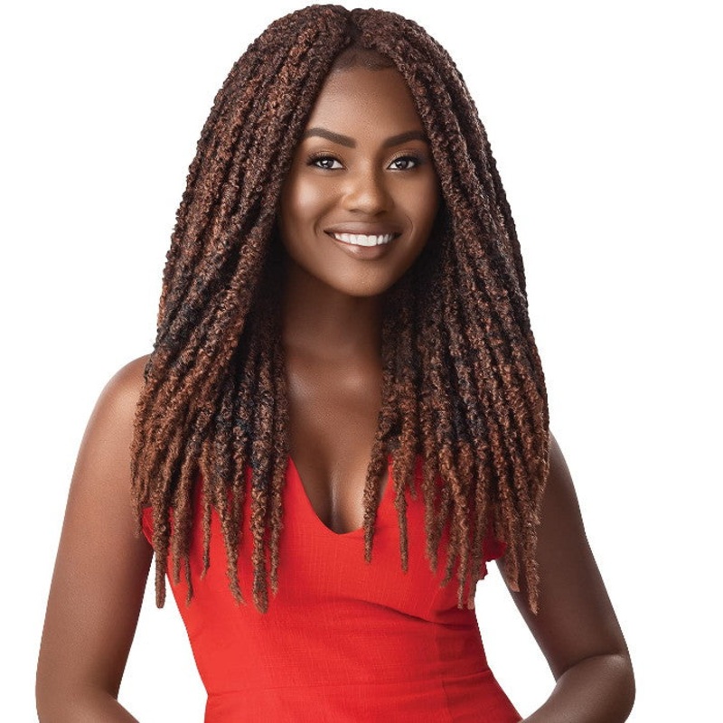Outre X-Pression Twisted Up Destressed Crochet Braid – 2X BONITA BUTTERFLY LOCS 18″ 1
