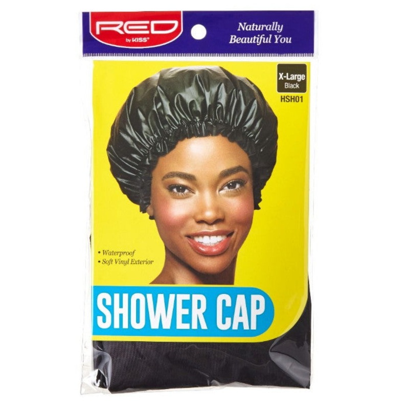 RED by Kiss X LARGE SHOWER CAP BLACK
