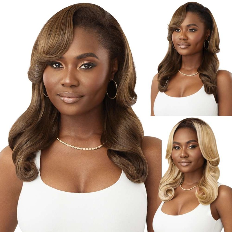 Outre Quick Weave Synthetic Half Wig – Febbie 1 JET BLACK