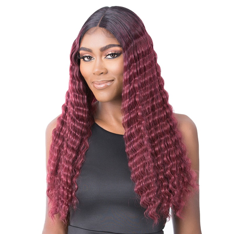 HD Lace Crimped Hair-3 | Lace Front & Lace Part Synthetic Wig by It’s a Wig 1