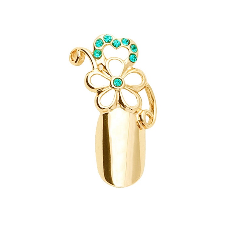 Stephen Nail Jewelry Flower (Small-Gold)