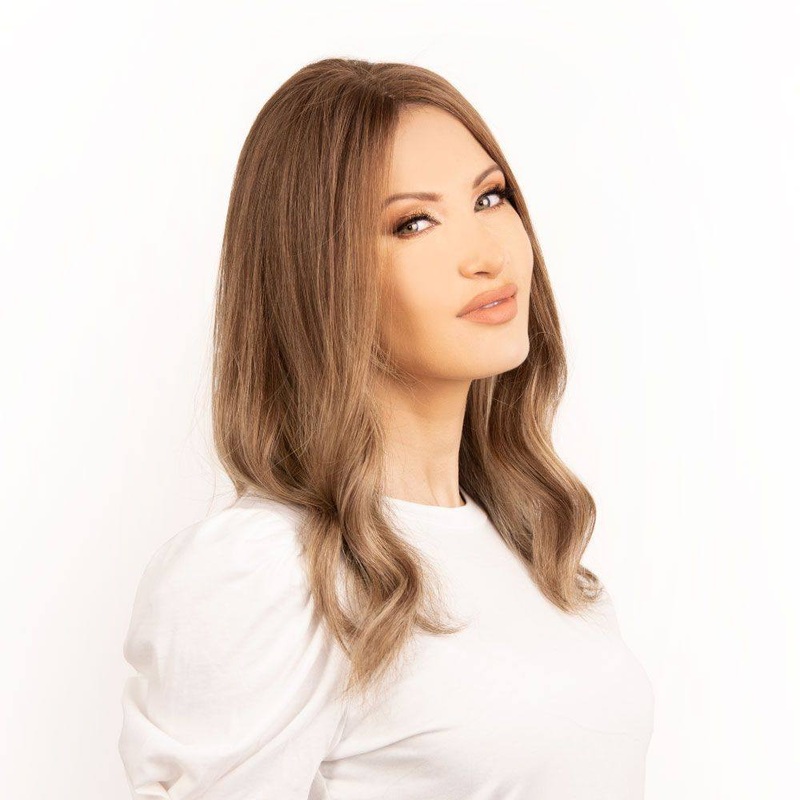 18″ Topaz Lace Top Topper Light Brown Babylight 3 x 5″