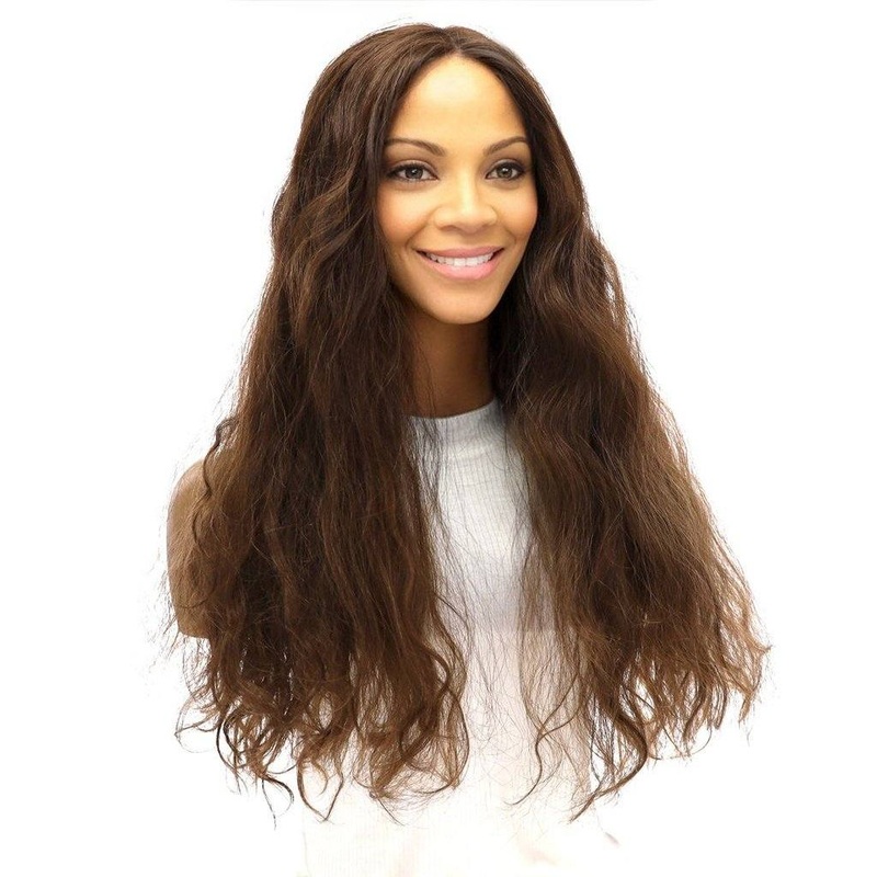 24″ Divine Lace Top Topper Medium Brown Babylight Wavy Zig Zag Lace Front